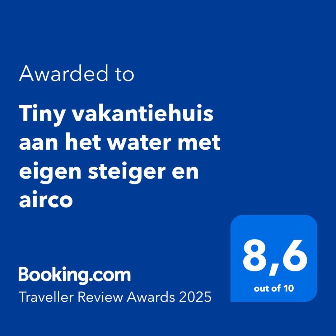 Tiny Vakantiehuis Aan Het Water Met Eigen Steiger En Airco Kampen Bagian luar foto